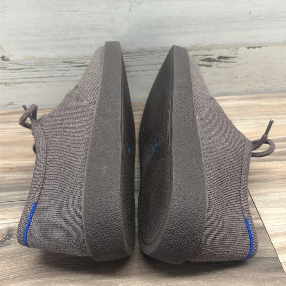 Rothys Monty Mens Sz 11 Merino Wool Knit Lace grey loafers Casual Shoes Sneakers